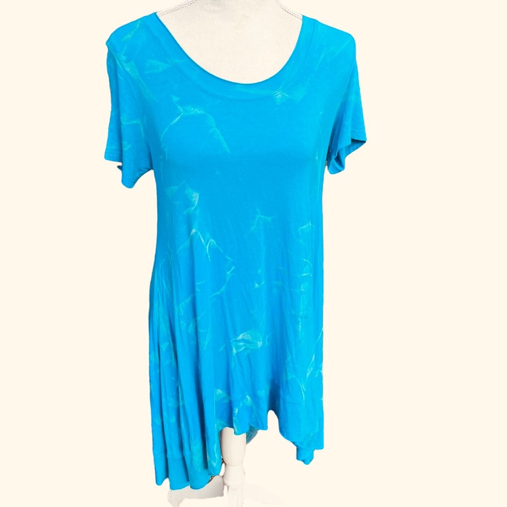 Miss Finch Brand Asymmetrical Tunic in Aqua! Size Medium